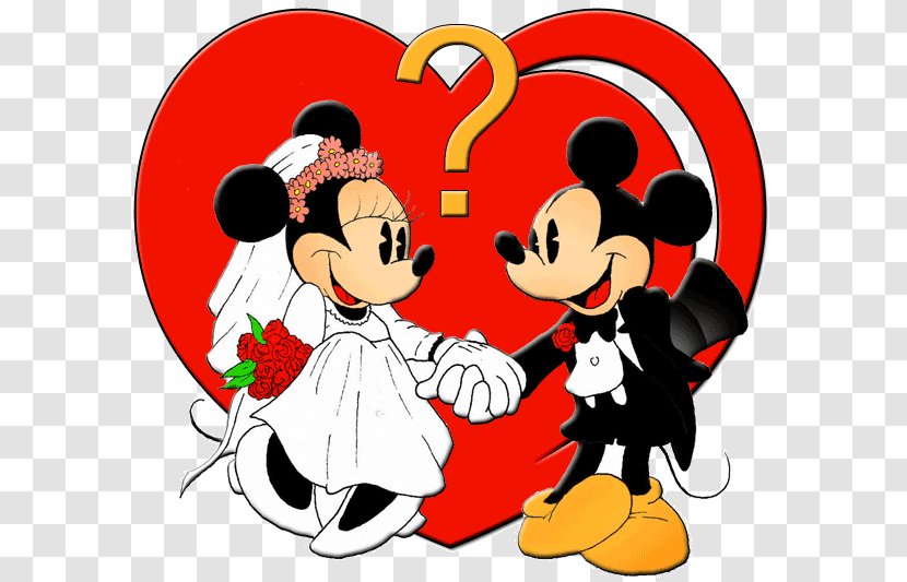 Mickey Mouse Minnie Pluto Wedding - Cartoon Transparent PNG