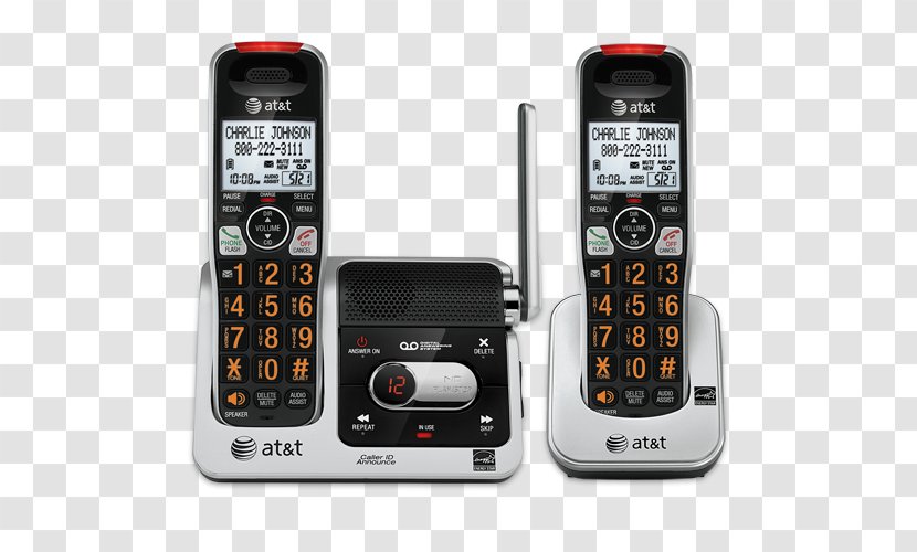 Cordless Telephone Handset Digital Enhanced Telecommunications AT&T - Gadget - Answering Machine Transparent PNG