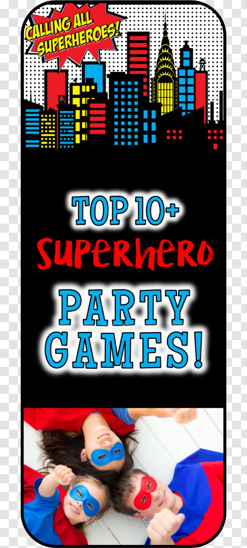 Superhero Party Game Batman Transparent PNG