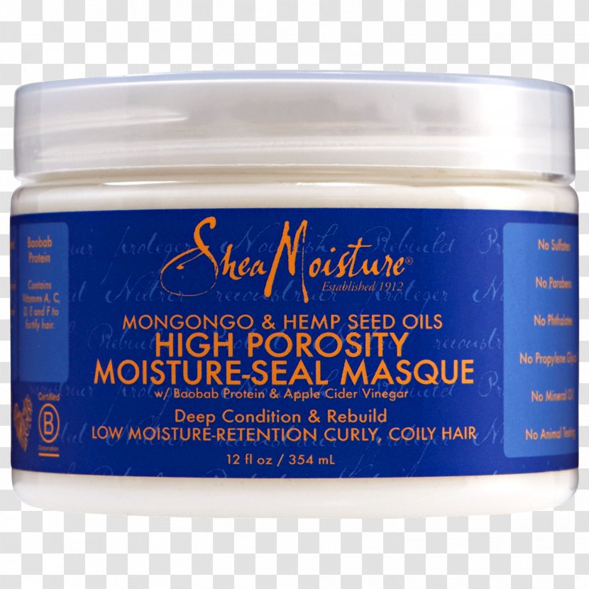 Shea Moisture SheaMoisture High Porosity Moisture-Seal Masque Butter Manuka Honey & Mafura Oil Intensive Hydration Hair - Skin Care Transparent PNG