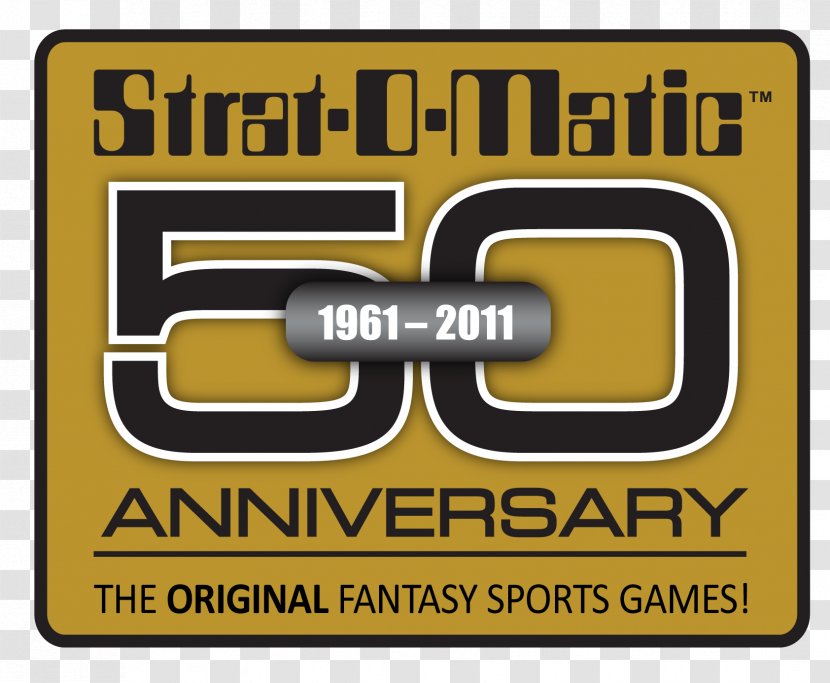 Strat-O-Matic Baseball Game MLB Fantasy Sport - Sign - 50th Anniversary Transparent PNG