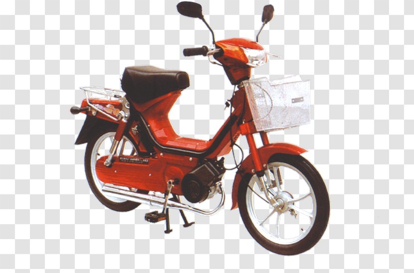 Moped Electric Bicycle Scooter - Red Bike Transparent PNG