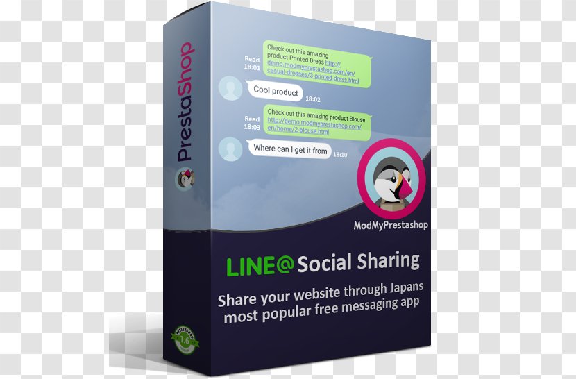 PrestaShop LINE Messaging Apps Social Media Instant - Brand - Line Transparent PNG