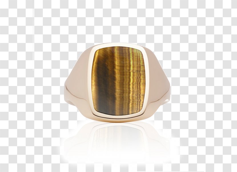 Ring Silver Brown Tiger's Eye Signet Transparent PNG