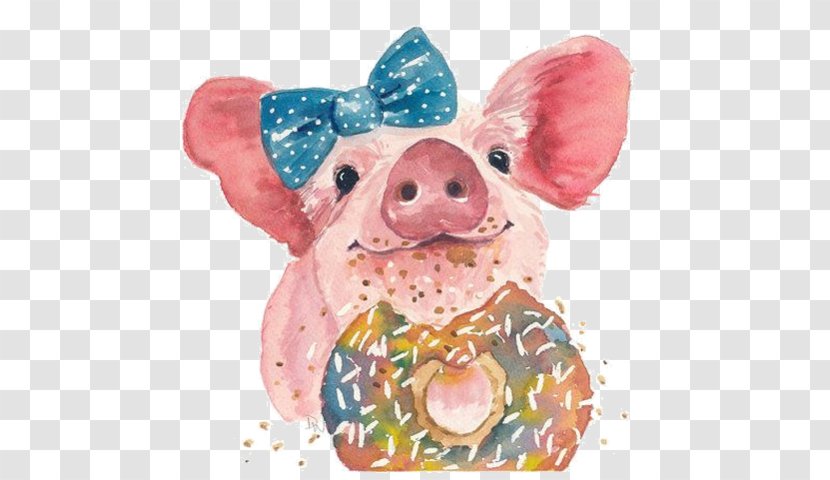 Piglet Watercolor Painting - Printing - Pig Transparent PNG