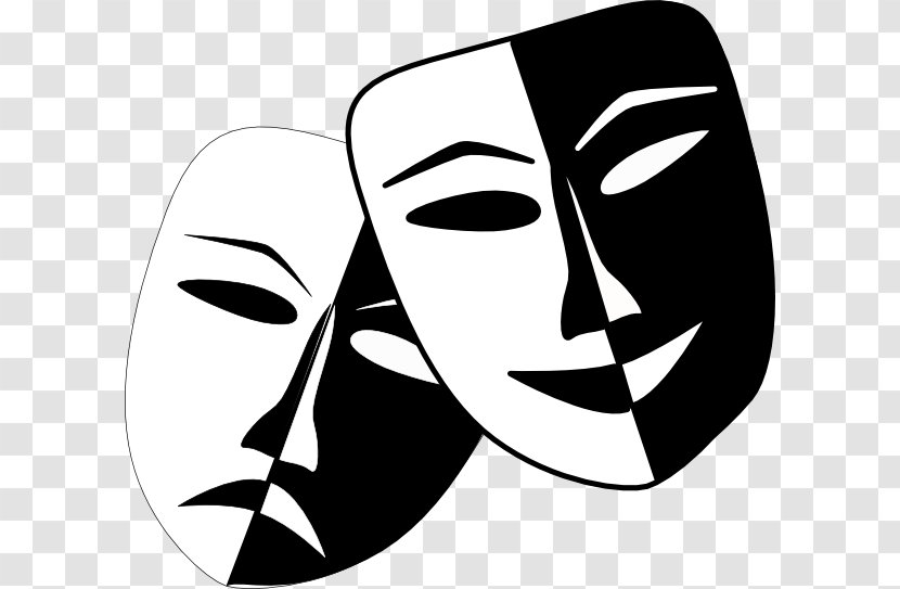 Theatre Drama Mask Play Clip Art - Logo - Masks Transparent PNG