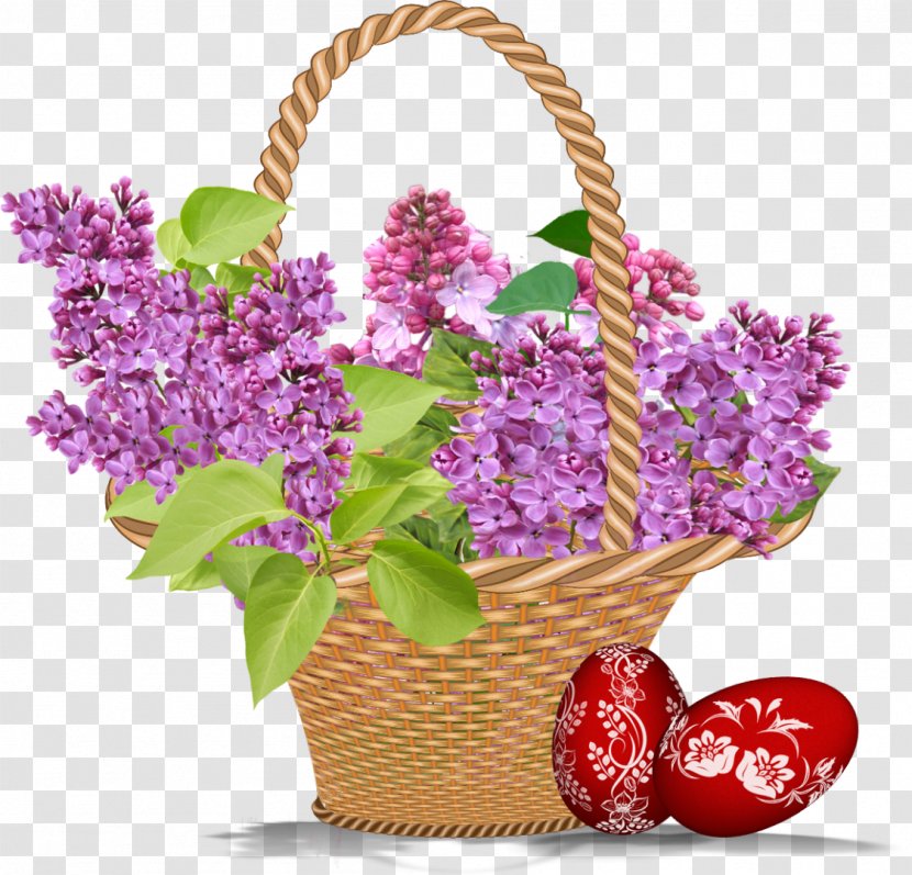 Easter Egg Background - Common Lilac - Dendrobium Wicker Transparent PNG