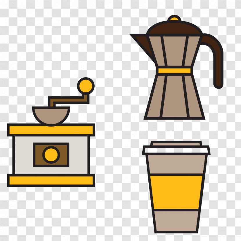 Coffeemaker Latte Icon - Cup - Creative Cartoon Coffee Transparent PNG