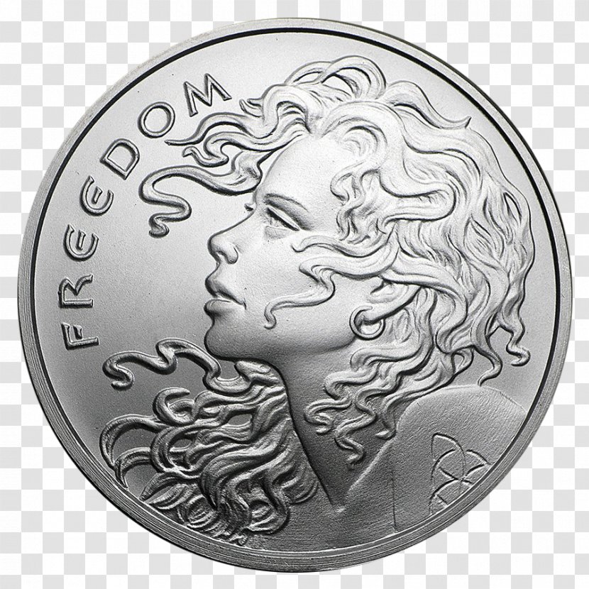 Silver Coin APMEX Ounce - Flower Transparent PNG