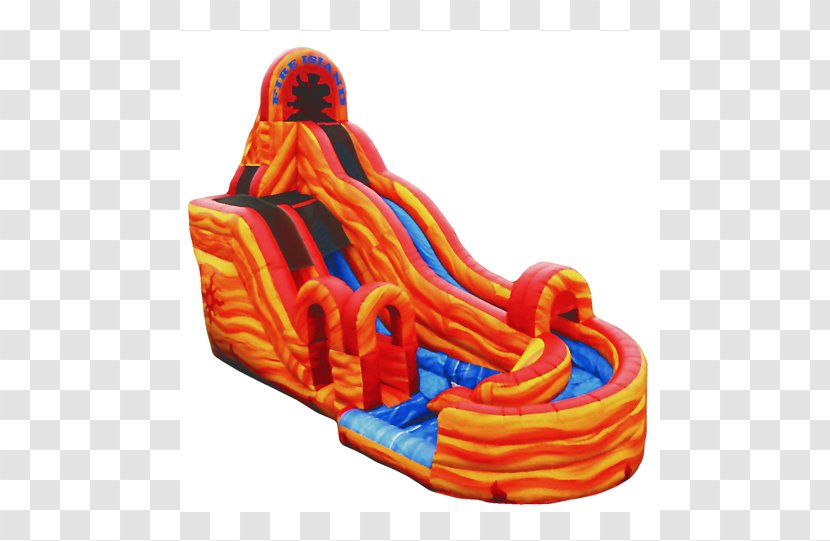 Inflatable Bouncers Fire Island Water Slide Playground Transparent PNG