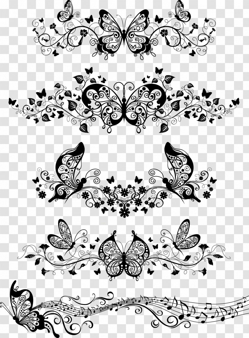 Vector Butterfly - White - Monochrome Photography Transparent PNG