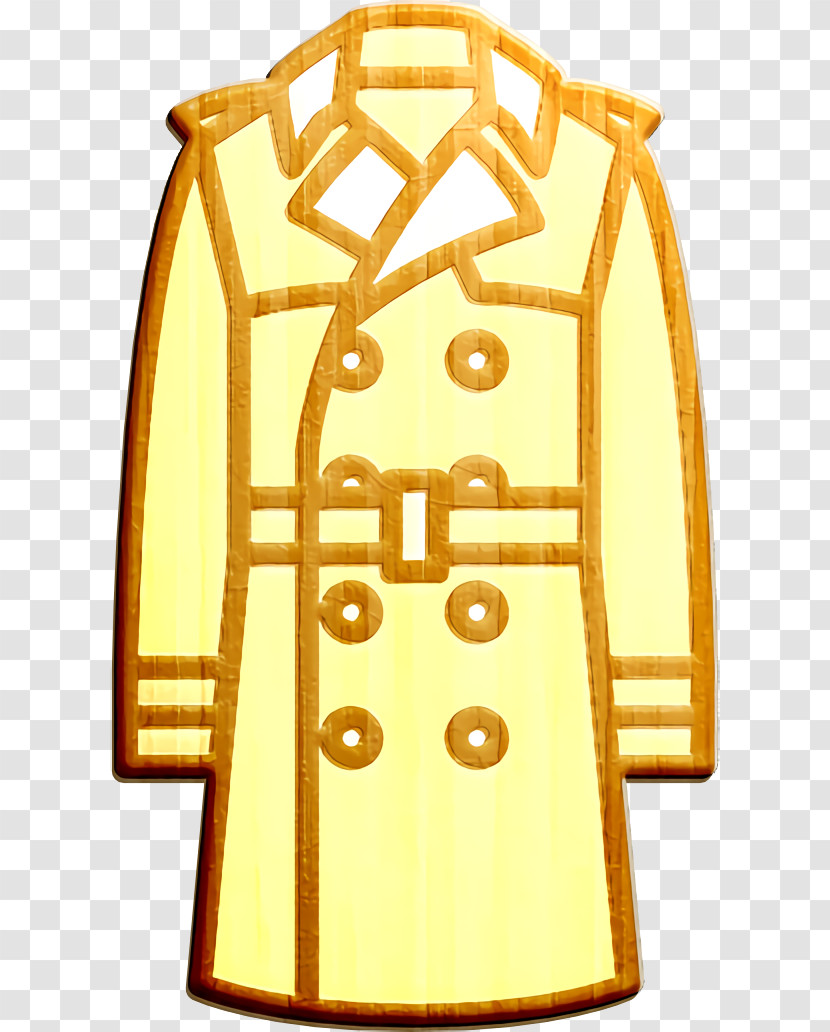Linear Color Fashion Set Icon Fashion Icon Trench Coat Icon Transparent PNG