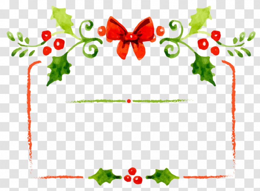 Santa Claus Letter Image Christmas Day Information - Holly - Floral Transparent PNG