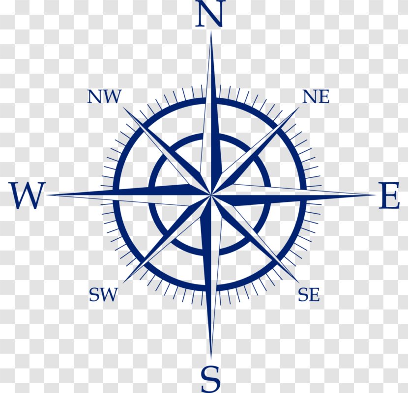 Compass Rose Drawing - Symmetry Logo Transparent PNG