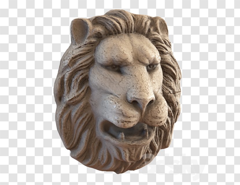 Lionhead Rabbit 3D Computer Graphics Sculpture - White Lion - Head Transparent PNG