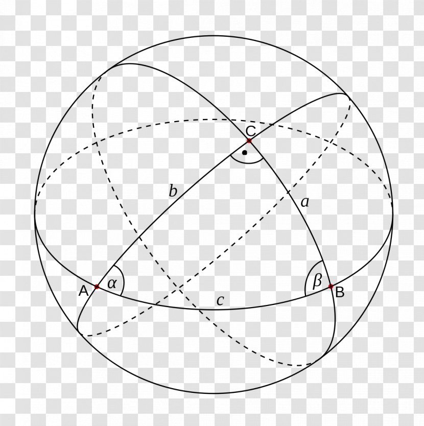 Spherical Trigonometry Sphere Geometry Triangle - Euclidean Flower Transparent PNG
