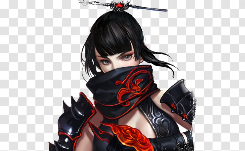 Black Desert Online Kunoichi Video Player Versus Hero - Watercolor Transparent PNG