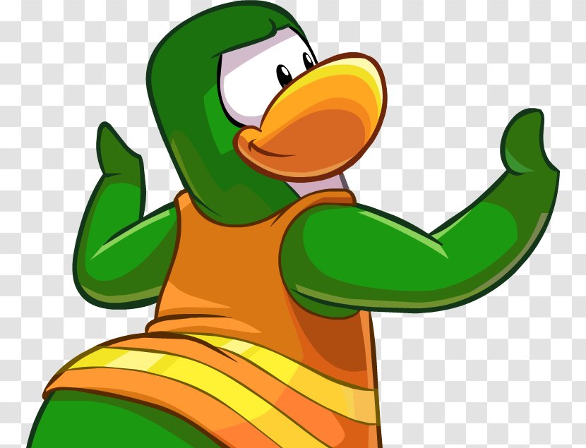 Duck Penguin Green Water Bird - Fictional Character Transparent PNG
