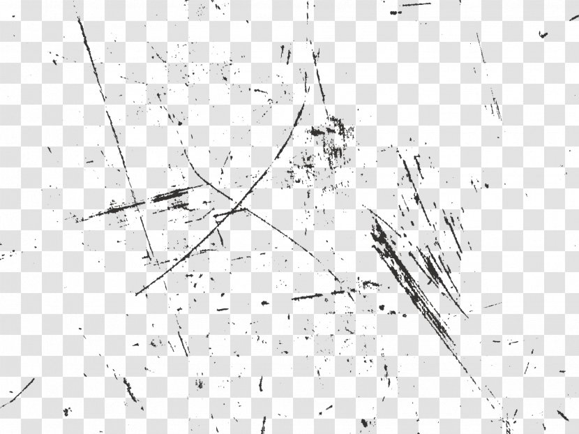 Black And White Ink - Point - Scratches Transparent PNG