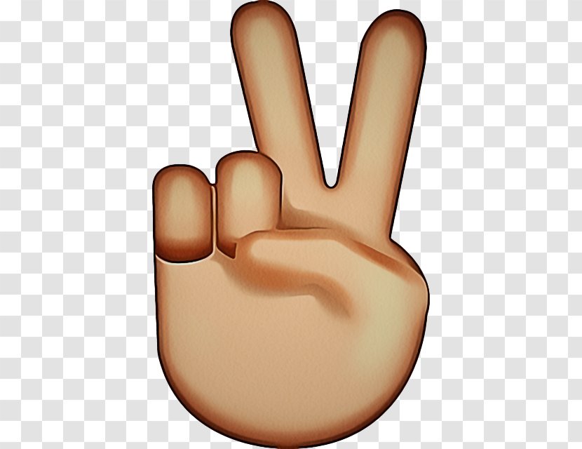 Peace Emoji - Thumbs Signal Nail Transparent PNG