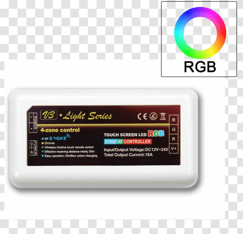 LED Strip Light RGB Color Model Light-emitting Diode Remote Controls - Brand Transparent PNG