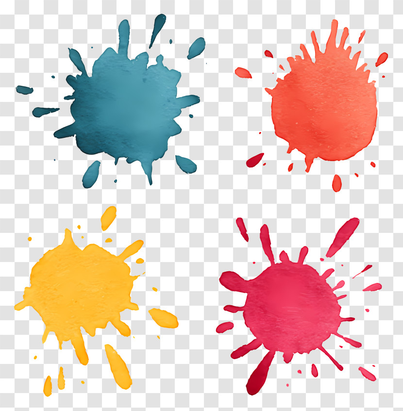 Watercolor Paint Splash Set Transparent PNG