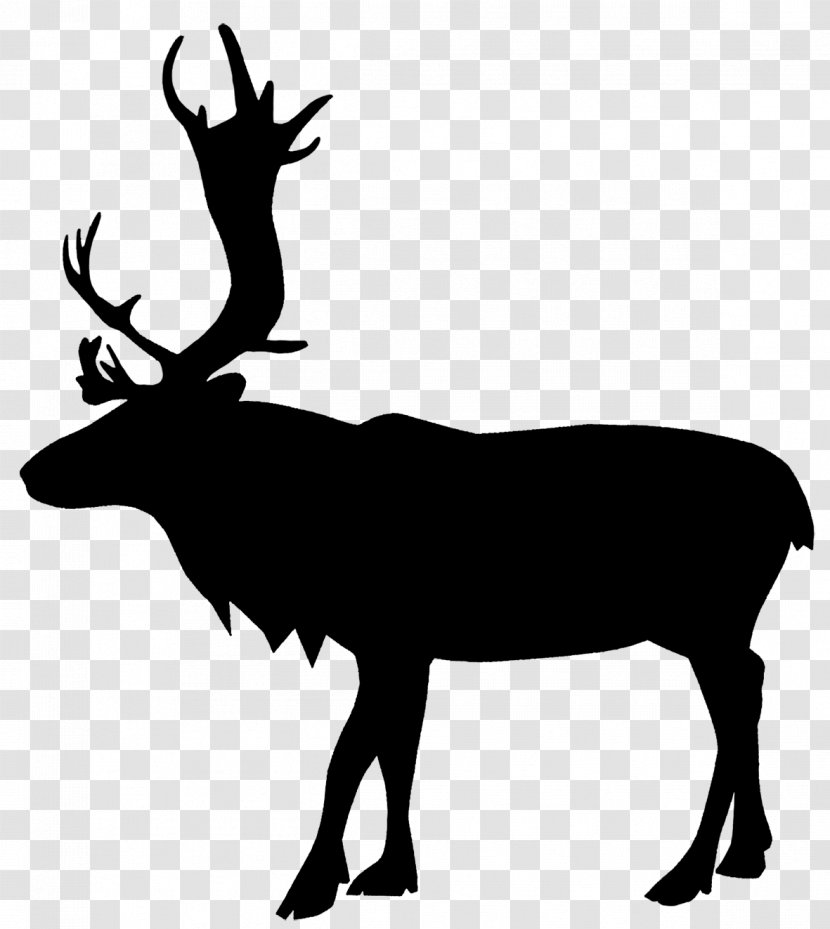 Rudolph Reindeer Santa Claus Silhouette - Cattle Like Mammal - Cliparts Transparent PNG