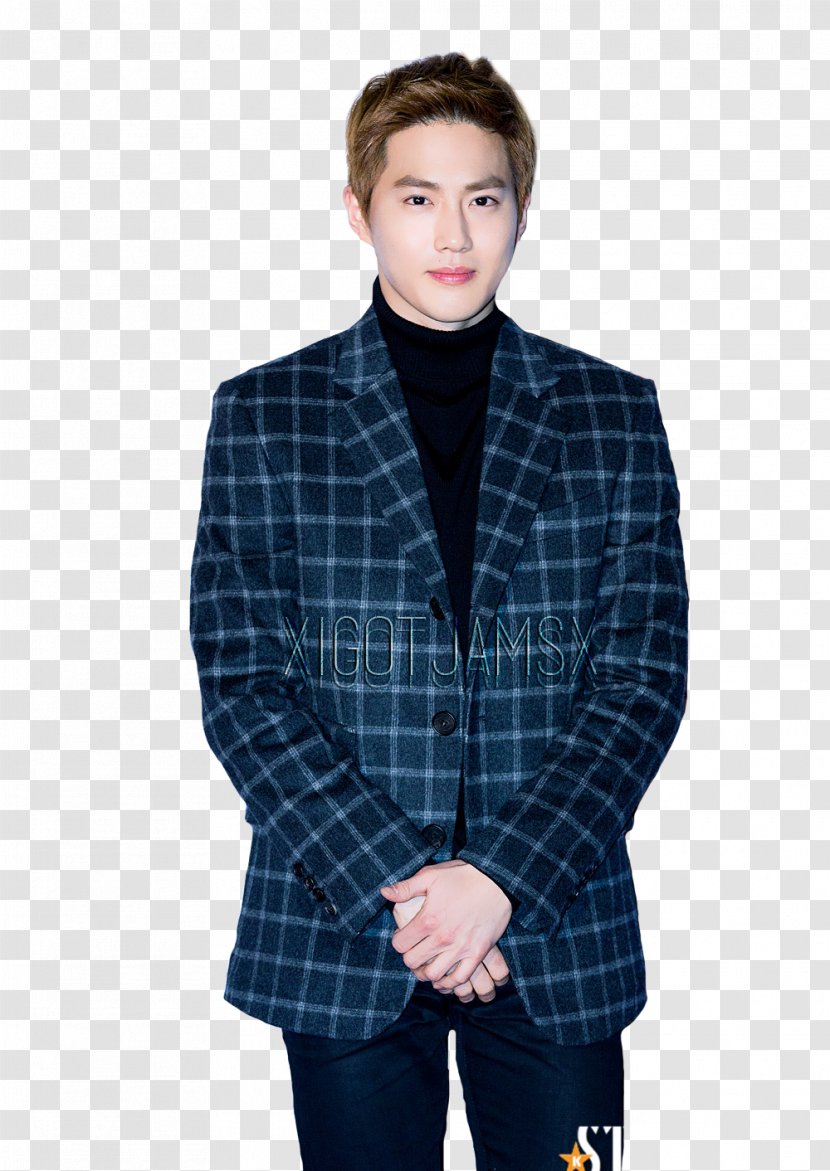 Suho EXO K-pop Tartan - Suit Transparent PNG