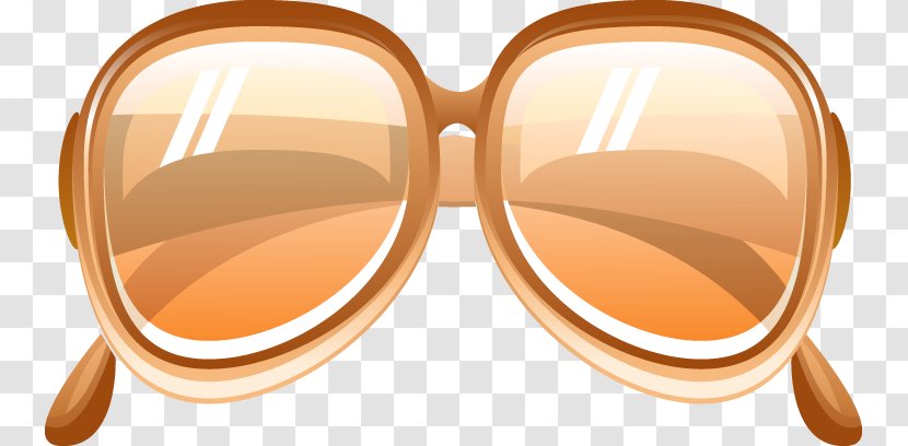 Sunglasses - Brown - Summer Elements,Beach Elements Transparent PNG