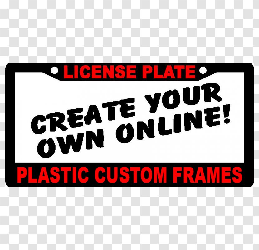 Vehicle License Plates Picture Frames Vanity Plate Car - Text Transparent PNG