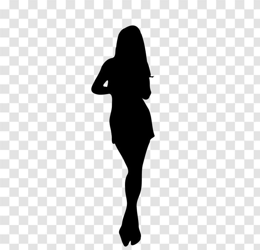 Silhouette Woman Clip Art - Knee Transparent PNG