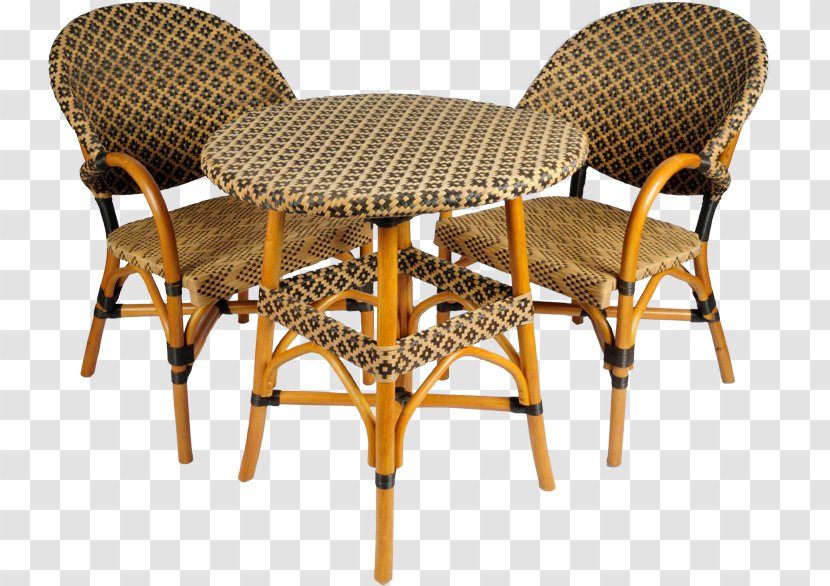 Table Chair Wicker Rotan Rattan - Eetkamerstoel Transparent PNG