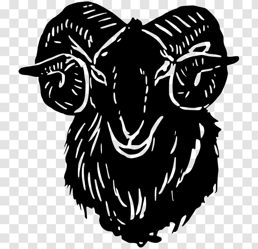 Goat Sheep Drawing Clip Art - Dog Like Mammal - Vector Transparent PNG