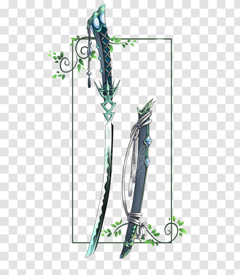 Weapon Japanese Sword Drawing - Silhouette - Ancient Wind Transparent PNG