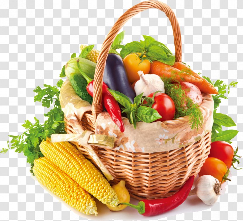 Vegetable Fruit Basket Food Bell Pepper - Capsicum - Corn Transparent PNG
