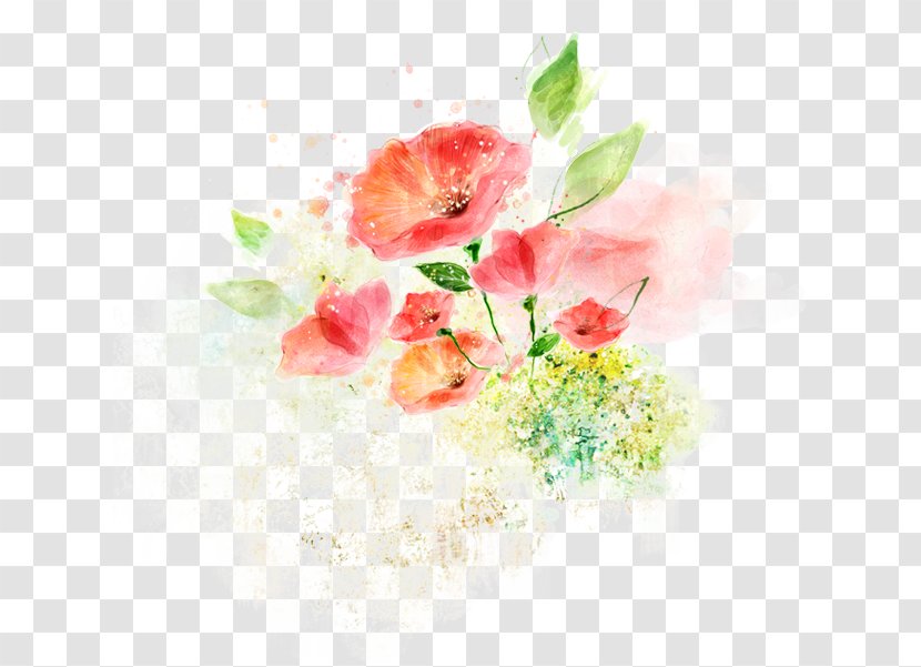 Flower Watercolor Painting Drawing Ink Wash Illustration - Bouquet Transparent PNG