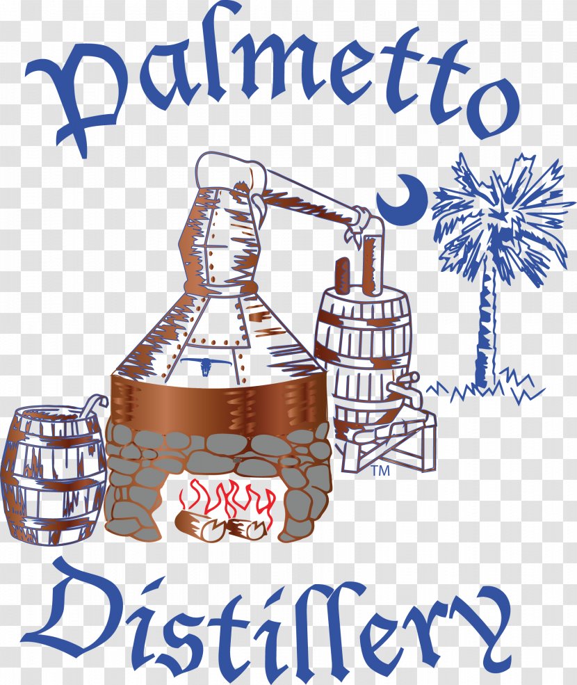 Palmetto Distillery Moonshine Distillation Distilled Beverage Whiskey - Text Transparent PNG