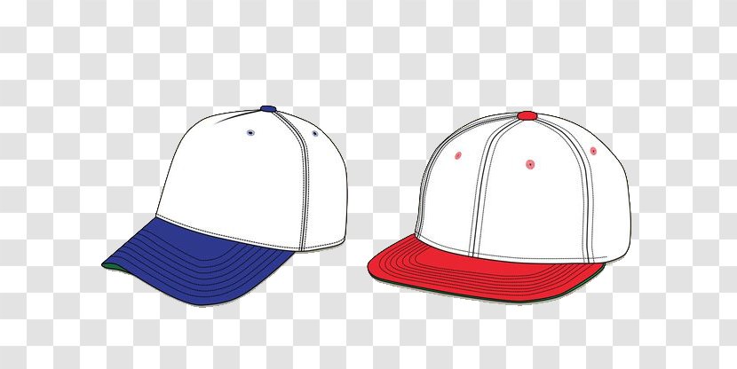 Baseball Cap Trucker Hat Euclidean Vector - Red - Template Transparent PNG