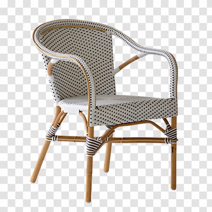 Bistro Madeleine Cafe Table Chair - Colored Rattan Transparent PNG