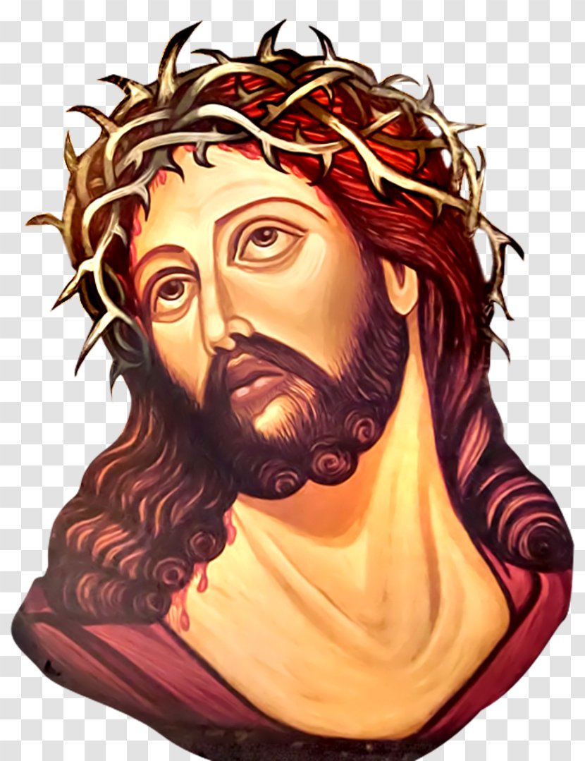 Holy Face Of Jesus Christianity Image - Beard Transparent PNG