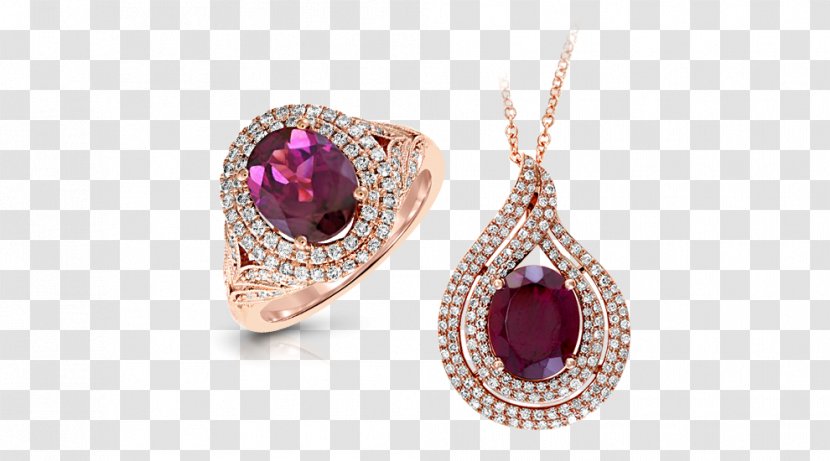 Ruby Earring Diamond Morganite - Fashion Accessory - Leaf Pendant Transparent PNG