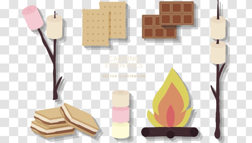 Camping Illustration - Food - Vector Barbecue Biscuits Transparent PNG