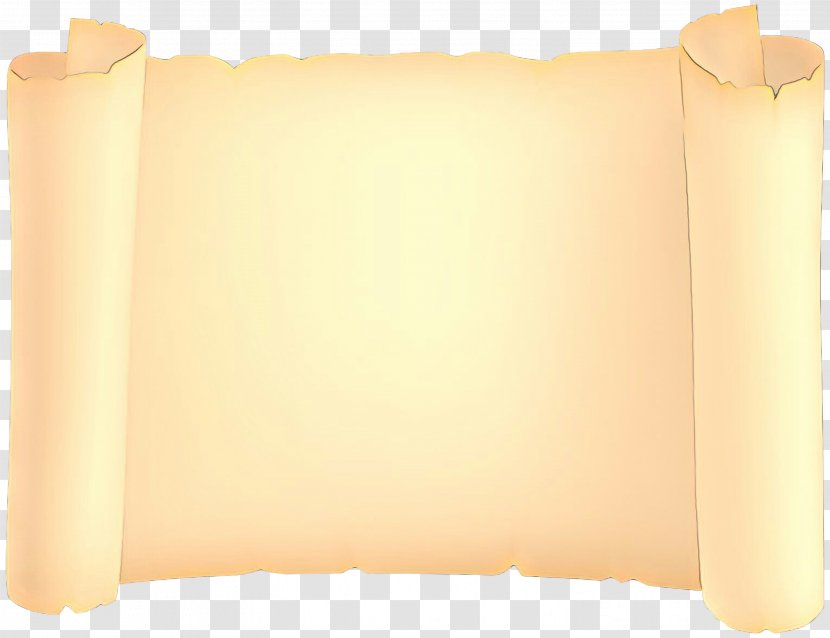 Yellow Scroll Beige Pillow Rectangle - Cartoon Transparent PNG