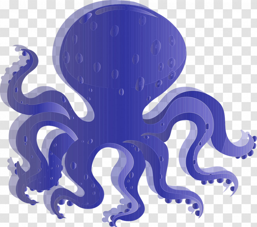 Octopus Blue Purple Cobalt Blue Octopus Transparent PNG