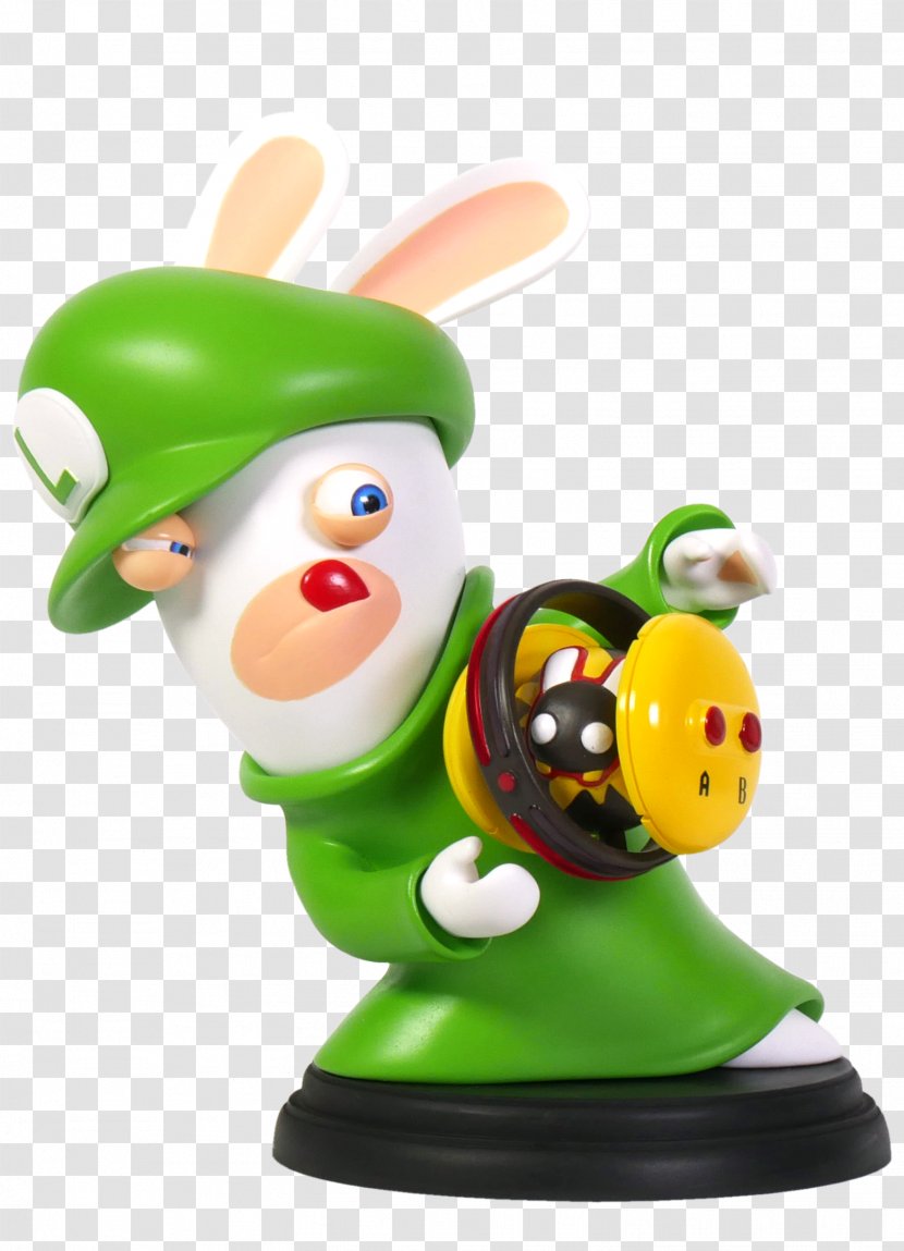 Mario + Rabbids Kingdom Battle & Luigi: Bowser's Inside Story Princess Peach Superstar Saga - Figurine - Luigi Transparent PNG