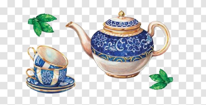 Teapot Coffee Teacup Decoupage - Art - Tea Cup Transparent PNG