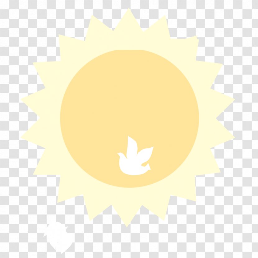 Cartoon Yellow Columba - Sun Flying Dove Transparent PNG