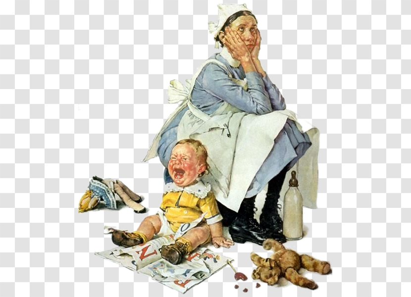 Curtis Publishing Company Breaking Home Ties Saturday Evening Post Norman Rockwell: A Classic Treasury Painting - Art - Daze Maid Despite Crying Baby Transparent PNG