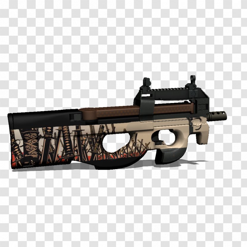 FN P90 Point Blank Firearm Airsoft Guns Herstal - Cartoon - Weapon Transparent PNG