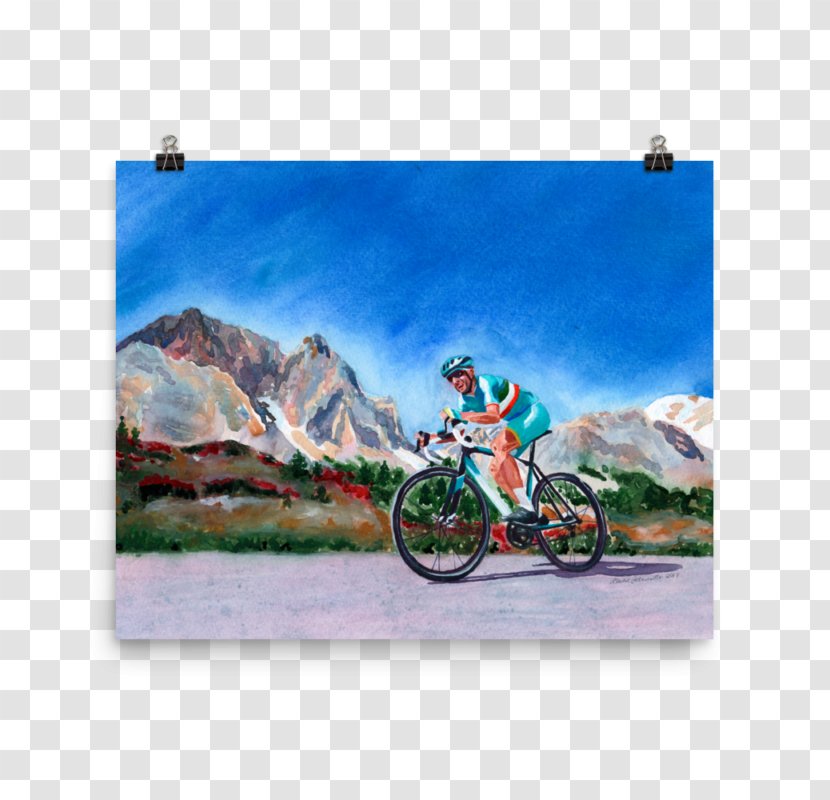 Paris–Roubaix Cycling Watercolor Painting Art - Cotton Candy Cart Transparent PNG